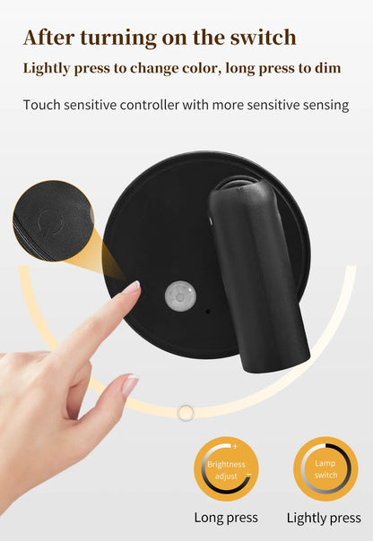 NuvAura GlowSpot™ | Rechargeable RGB Motion Sensor Wall Light