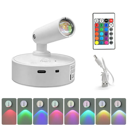 NuvAura GlowSpot™ | Rechargeable RGB Motion Sensor Wall Light