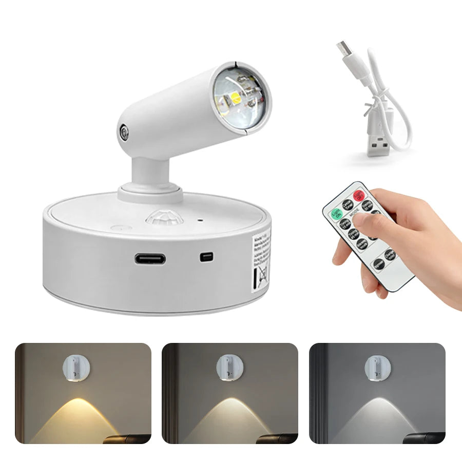 NuvAura GlowSpot™ | Rechargeable RGB Motion Sensor Wall Light