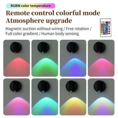 NuvAura GlowSpot™ | Rechargeable RGB Motion Sensor Wall Light