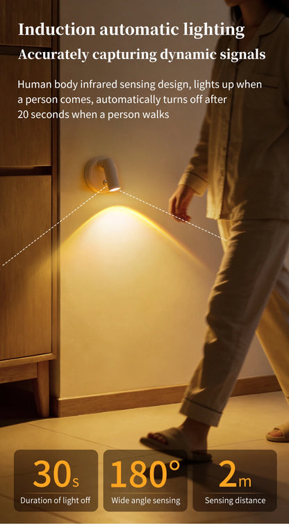 NuvAura GlowSpot™ | Rechargeable RGB Motion Sensor Wall Light