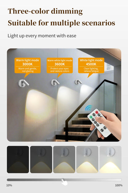 NuvAura GlowSpot™ | Rechargeable RGB Motion Sensor Wall Light