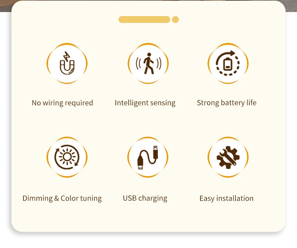 NuvAura GlowSpot™ | Rechargeable RGB Motion Sensor Wall Light