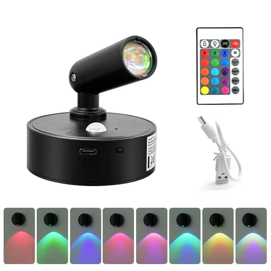 NuvAura GlowSpot™ | Rechargeable RGB Motion Sensor Wall Light