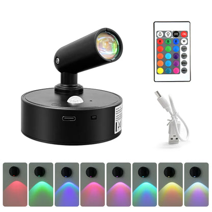 NuvAura GlowSpot™ | Rechargeable RGB Motion Sensor Wall Light